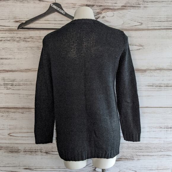 Collective Concepts Marbled black Sweater sz M - Picture 3 of 7